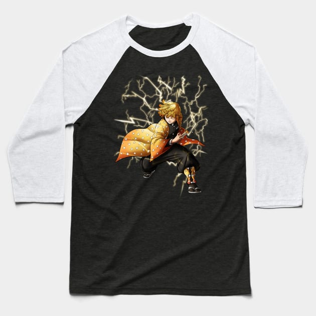 Breath of thunder Baseball T-Shirt by mcashe_art